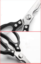 AWinjoy Heavy Duty Sharp Kitchen Scissors, Dishwasher Safe, Cooking Shears for Meat, Chicken, Fish, Poultry, Herb, Bread (Black)