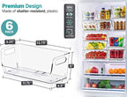 Sorbus Stackable Storage Bins Open Front, Clear Stackable Storage Bins, Pantry Bins for Storage and Organization, Acrylic Stackable Bins for Kitchen, Clear Pantry Organizer Bins (Small Narrow 6 Pack)