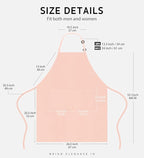 Syntus Apron for Men Women, Adjustable Cooking Kitchen Chef Aprons with 2 Pockets, Cotton/Polycotton/Polyester
