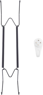 Plate Hangers for The Wall, Suitable for 12-16 inch Decorative Plate, Stainless Steel Wire Plate Holder with Wall Hooks and Rubber tip Protectors, Plate Hangers for Displaying Plates, Platter, Black