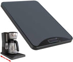 ARGOMAX Appliance Rolling Tray, Coffee Maker Slider, coffee pull out tray, sliding coffee maker tray, Suitable for coffee machines, air fryers and other appliances (Black-Metal)