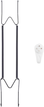 Plate Hangers for The Wall, Suitable for 16-20 inch Decorative Plate, Stainless Steel Wire Plate Holder with Wall Hooks and Rubber tip Protectors, Plate Hangers for Displaying Plates, Platter, Black