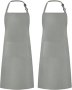 Syntus Apron for Men Women, Adjustable Cooking Kitchen Chef Aprons with 2 Pockets, Cotton/Polycotton/Polyester