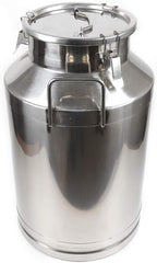 304 Stainless Steel Milk Can Large 12L-60L Capacity Milk Bucket Ice Buckets Bar Tools Wine Pail Bucket Milk Can Tote Jug with Sealed Lid Heavy Duty for Milk and Wine Liquid Storage (60L)