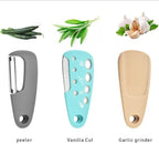 6-Piece Kitchen Gadget Set, Multi-Function Tools with Grater, Peeler, Pizza Cutter, Herb Stripper, Bottle Opener