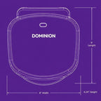Dominion 2-Serving Classic Plate Electric Indoor Grill and Panini Press, Easy Storage & Clean, Perfect for Breakfast Grilled Cheese Egg & Steak, White
