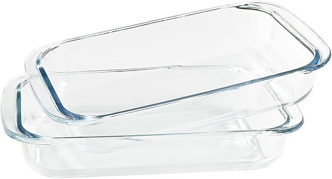 1.5-Quart Tempered Glass Oblong Baking Dishes, Set of 2