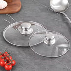 Glass Lid for Frying Pan 10 inch, Wok Skillets with Stainless Steel Rim (10 inch)