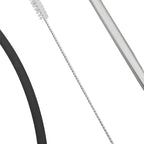 Coffee Machine Replacement Tube, Coffee Machine Replacement Tube Stainless Steel Silicon Milk Hose Coffee Maker Accessories Pipe Coffee Machine Water Hose Cleaning Brush Coffee