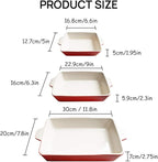 Sweejar Ceramic Bakeware Set, Rectangular Baking Dish Lasagna Pans for Cooking, Kitchen, Cake Dinner, Banquet and Daily Use, 11.8 x 7.8 x 2.76 Inches of Casserole Dishes (Jade)
