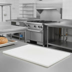 TrueCraftware- 18" X 12" X 1/2” Plastic Cutting Board for Kitchen White Color- Color Coded Durable Kitchen Cutting Board Chopping Board Non Slip Cutting Mat for Meat Vegetables Dishwasher Safe