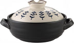 Ceramic Casserole, Japanese Clay Pot Donabe Stone Rice Pot With Lid, Earthen Pot Stockpot Ceramic Casserole Cooker Healthy Cookware Stove Pot Soup Hot Pot(Color:C)