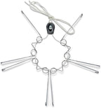 Display Buddie Adjustable Wall Plate Hanger - for Oval Square Round Rectangle Wall Display - Steel - Silicone Hooks - XL Fits 18"-24" up to 8 lbs