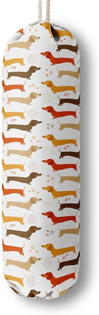 Dog Pattern Grocery Bags Holder Organizer - Wall Mount Plastic Bags Storage Container Dispensers, Perfect Gifts for Dog Lovers