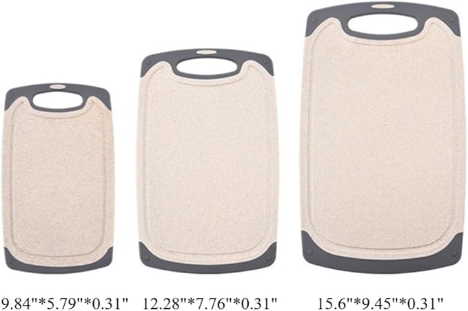 Cutting Board Three-Piece Set,Cutting Boards,3-Piece Cutting Board Set,With Non - Slip Handles, Ideal for Kitchen Food Prep.