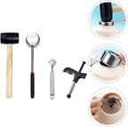 NUOBESTY Coconut Shell Opener Set 4pcs Stainless Steel Household Coconut Scraper Shredder with Drill Tool for Home Kitchen Cooking