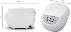 Tiger JBV-A18U-W 10-Cup (Uncooked) Micom Rice Cooker with Food Steamer & Slow Cooker, White
