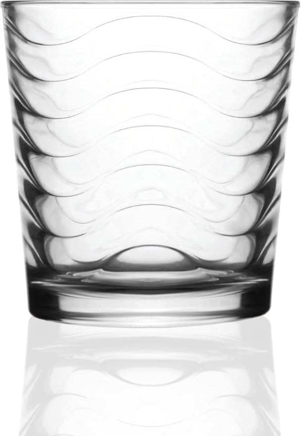 Circleware 12-Piece Set of Highball Tumbler Drinking Glasses and Whiskey Cups, Home & Kitchen Party Glassware for Water, Beer, Juice, Ice Tea, Bar Beverages, 6-15.75 oz & 6-12.5 oz, Pulse