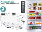 Sorbus Stackable Storage Bins Open Front, Clear Stackable Storage Bins, Pantry Bins for Storage and Organization, Acrylic Stackable Bins for Kitchen, Clear Pantry Organizer Bins (Small Wide 2 Pack)