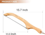 RAPSAKEMOH Sourdough bread knife, Bread slicer for homemade bread,15.7" Serrated, Bow Design, Easy Cutting, Suitable for More Foods