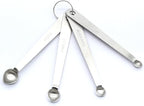 Luomorgo 4 Pc Set Measuring Spoons - Stainless Steel, 1/64, 1/32, 1/16, 1/8 tsp for Dry & Liquid Ingredients
