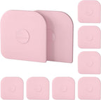 Pan Scraper, 10 Pcs Pot Scraper Plastic, Pot Scraper Non Scratch for Cast Iron, Pot and Pan Cleaning, Sturdy Scraper Kitchen Tool，Pink