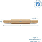Wooden Mini Rolling Pin, 7 Inches Long, Pack of 50, Perfect for Fondant, Pasta, Baking in the Kitchen, Crafting, by Woodpeckers