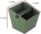 Coffee Knock Box Grounds Container ABS Bucket Anti Slip Powder Beveled Residue Barista Accessories Maker Tools(Black)