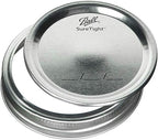Ball Wide Mouth Half Gallon 64 Oz Jars with Lids and Bands, Set of 6 (2 Pack), WM), Clear