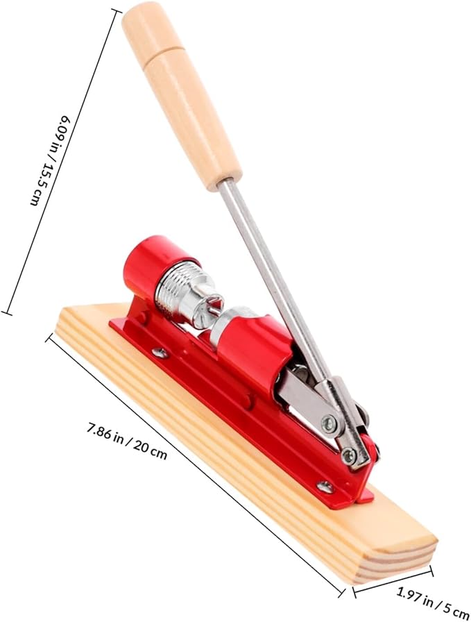 Generic Mechanical Walnut Nutcracker Clamp, Multipurpose Household Nut Opener Tool with Non-slip Handle, Red Metal Shell Cracker for Walnuts and Pecans, Kitchen Specialty Gadget for Easy