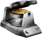 Waring Commercial WW180X Heavy Duty Single Belgian Waffle Maker, Coated Non Stick Cooking Plates, Produces 25 waffles per hour, 120V, 1200W, 5-15 Phase Plug, Silver, 12.5 x 17.88 x 10.5 inches