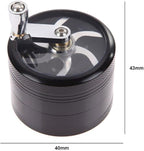 1.5 Inche Hand Seasoning Spice Cracker Crusher Grinder with Handle(Black)