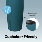 Owala FreeSip Sway Insulated Stainless Steel Water Bottle with Two-Way Spout, Built-In Straw and Bucket Handle, Made for Travel, School, and Sports, 30oz, BPA Free, Leak Proof, Denim