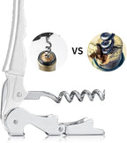 Professional Waiter Corkscrew Wine Openers Set(2PCS), Heavy Duty Stainless Steel Hinges Wine Key for Restaurant Waiters, Sommelier, Bartenders