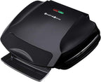 Health and Home 2-Serving Classic Plate Grill Maker and Panini Press, Black, KS-306