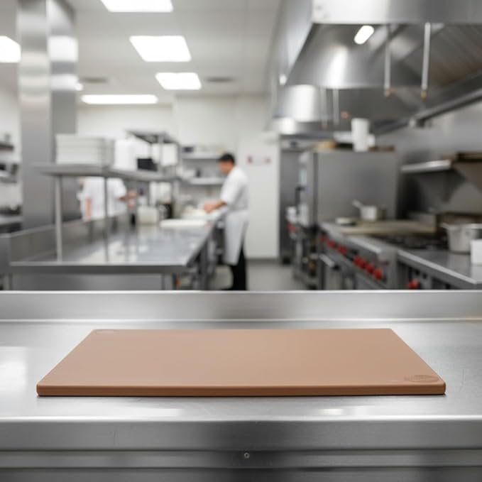 TrueCraftware- 20" X 15" X 1/2” Cutting Board for Kitchen Brown Color Plastic- Color Coded Durable Kitchen Cutting Board Chopping Board Non Slip Cutting Mat for Meat Vegetables Dishwasher Safe