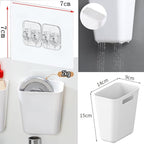 4 Piece Kitchen Cabinet Door Storage Box,Self Adhesive Wall Mounted Storage Box,Wardrobe/Bathroom/Refrigerator Small Items Organizer