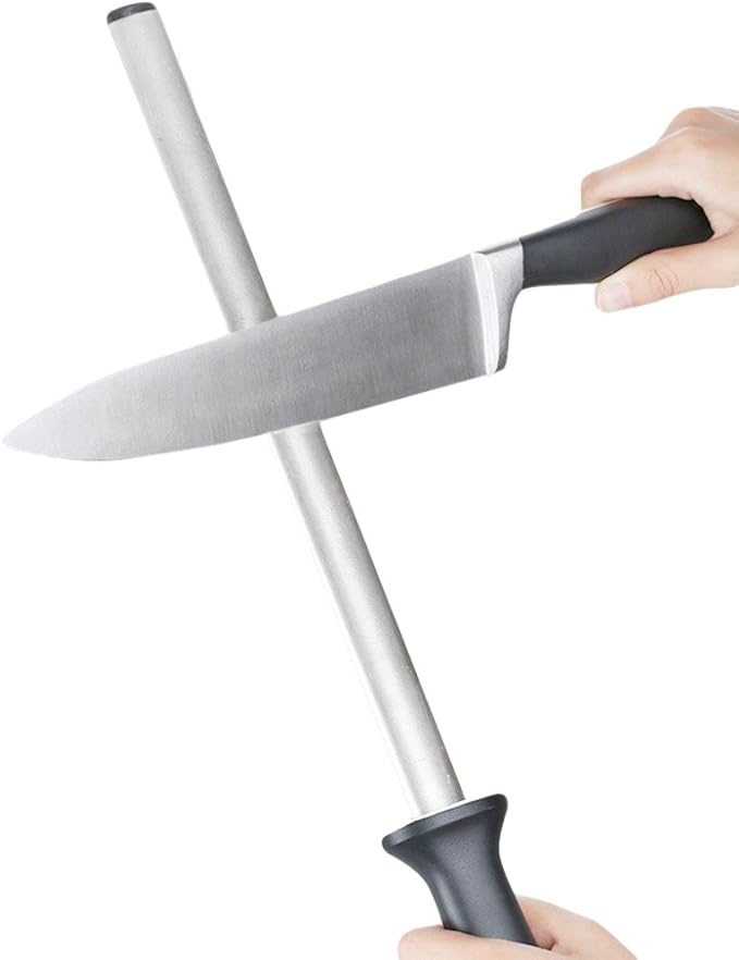 Kota Japan 12 in. Diamond Carbon Steel Professional Knife Sharpener Rod | Kitchen, Home or Hunting | Master Chef, Hunter or Home Gourmet Blade Sharpening Rod or Stick