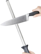 Kota Japan 12 in. Diamond Carbon Steel Professional Knife Sharpener Rod | Kitchen, Home or Hunting | Master Chef, Hunter or Home Gourmet Blade Sharpening Rod or Stick