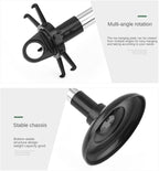 Swivel Kitchen Utensils Stand with 6 Hooks Rotatable Kitchenware Holder Rack Home Kitchen Utensils Organizer Holder, 42x13cm, Black＋silver