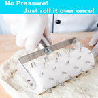 Professional Pizza Dough Docker Stainless Steel Pizza Roller with Spikes Pastry Dough Docker for Crackers, Homemade Bread, Pie, Cake, Cookies