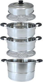 CONCORD 3 Tier Premium Stainless Steel Steamer Set (26 CM)