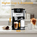 Espresso Machine for Home Barista - 20 Bar Coffee Maker with Automatic Milk Frother, TouchScreen, ESE POD & Instant Heating, Brews Cappuccino/Latte/Iced Coffee