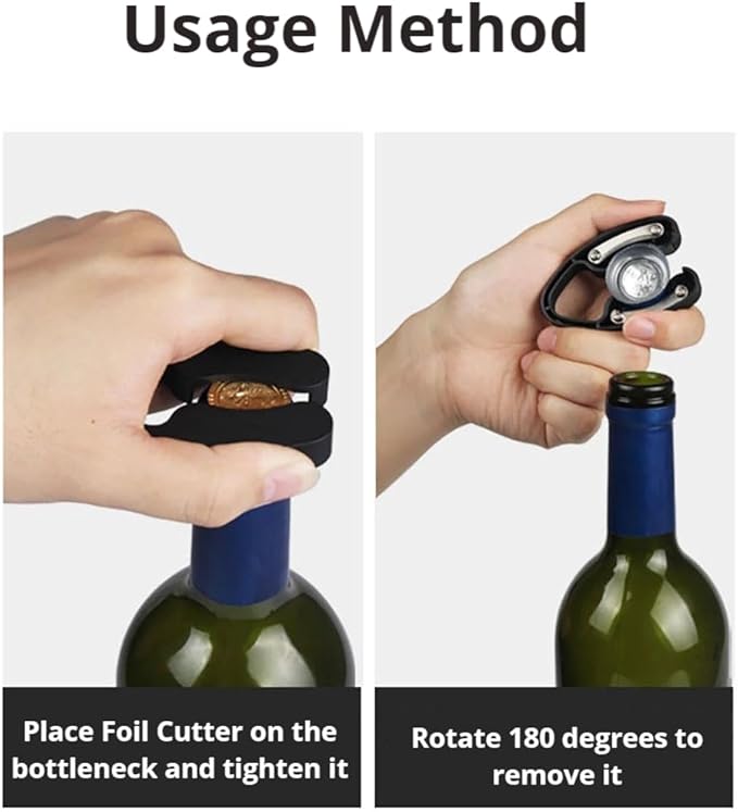2 PACK Vacuum Wine Stopper with 2 PACK Wine Foil Cutter Tool, Wine Bottle Stoppers, Reusable Wine Preserver Keep Fresh, Perfect Wine Accessory Gift for Wine Lovers