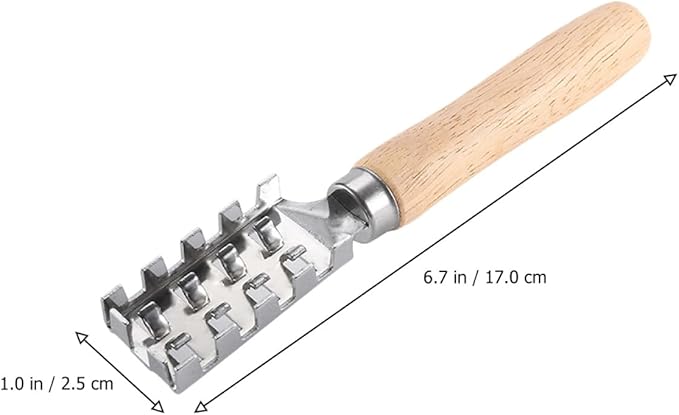 Abaodam 2pcs Fish Scale Scraper Wooden Handle Fish Cleaning Tool Seafood Scale Remover Kitchen Specialty Gadget