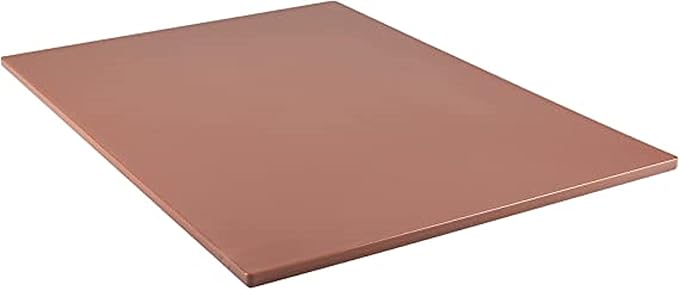 TrueCraftware- 24" X 18" X 1/2” Cutting Board for Kitchen Brown Color Plastic- Plastic Commercial Chopping Board Anti Slip Surface Chopping Food Cutting Mat for Meat Vegetables Dishwasher Safe