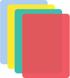 Cut N' Funnel Multi-Color Flexible Plastic Cutting Board Mats 4 Pack Made in the USA Colored Coded, BPA Free, 11.5” x 15”