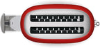 Smeg 50's Style Retro Aesthetic 4 Slice Toaster 6 Presets with 2 Extra Wide Slots, Red