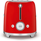 Smeg 50's Style Retro Aesthetic 4 Slice Toaster 6 Presets with 2 Extra Wide Slots, Red