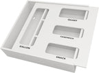 SpaceAid Bag Storage Organizer for Kitchen Drawer, Bamboo Organizer, Compatible with Gallon, Quart, Sandwich and Snack Variety Size Bag (1 Box 4 Slots), White